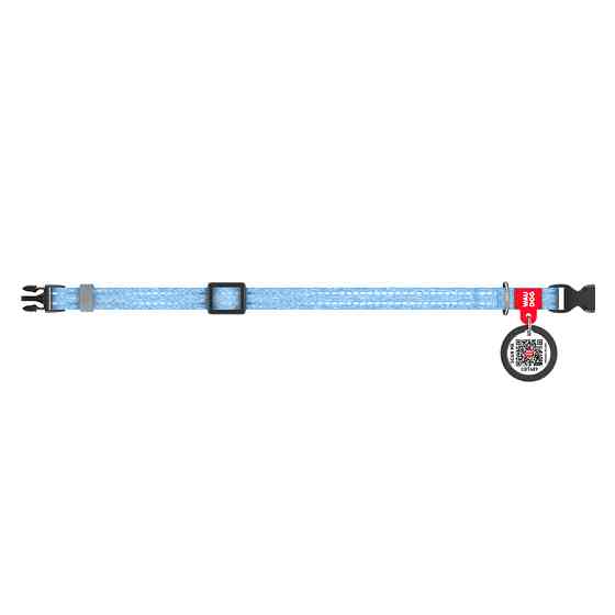 Нашийник для котів та дрібних порід собак WAUDOG Re-cotton з QR паспортом, відновлена бавовна, Коломия