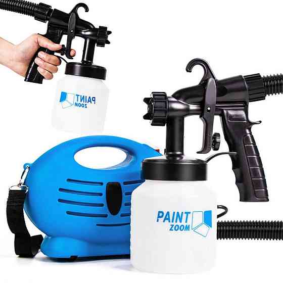 Фарборозпилювач 800мл Paint Zoom / Пістолет-розпилювач для фарби / Професійний фарборозпилювач Київ
