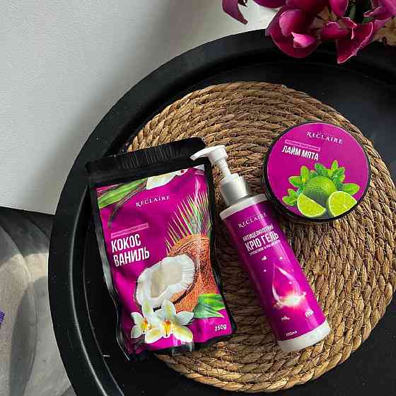 Летний антицеллюлитный набор Summer Anti-cellulite box+3 пары штанов для обертывания Reclaire cosmetics Киев