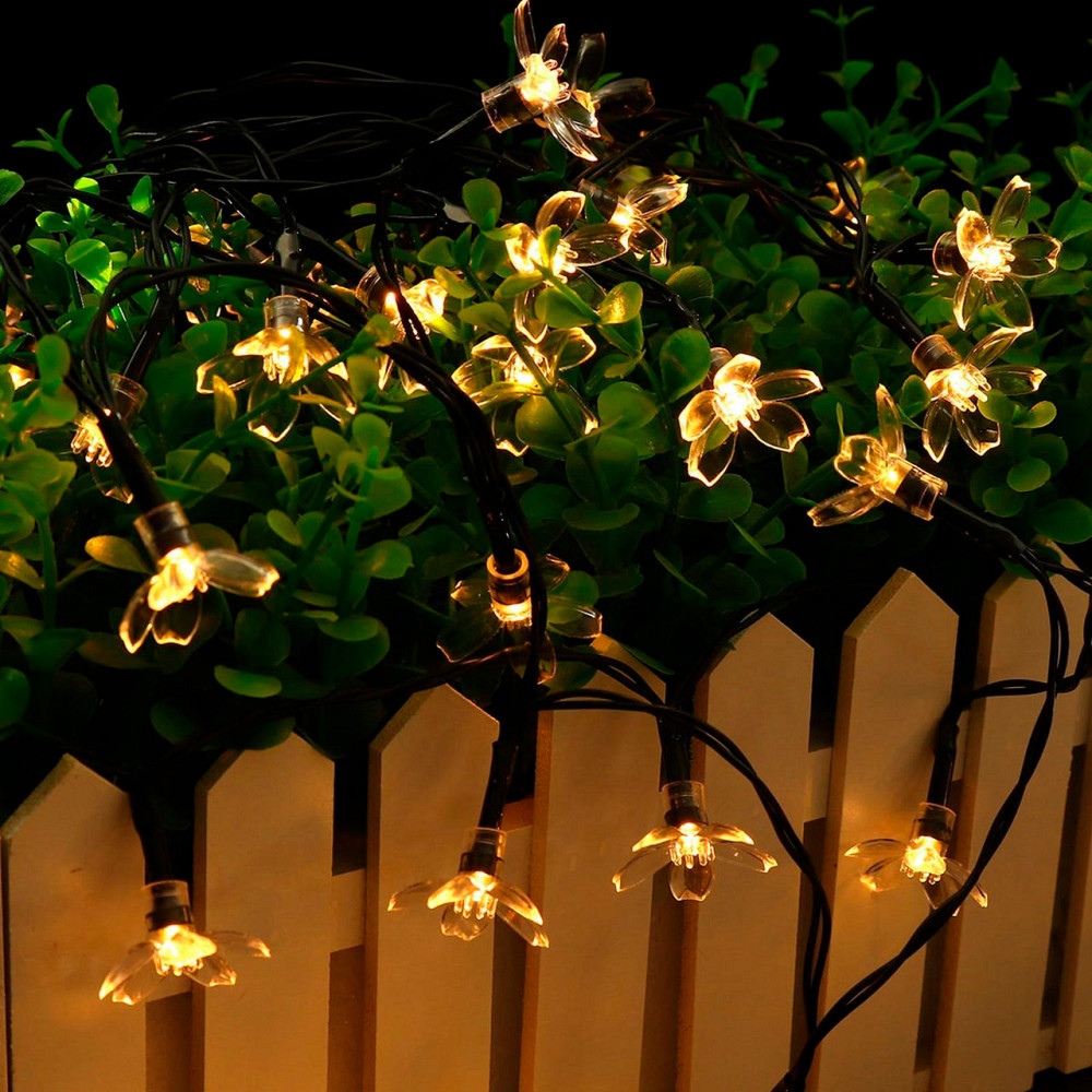 Уличная гирлянда на солнечной батарее 5м,Цветок,Теплый белый SBR Киев - изображение 5