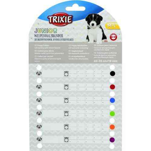 Набір нашийників Trixie для цуценят, нейлон, 6 шт, M-L: 22-35 см/10 мм (кольори в асортименті) Вінниця