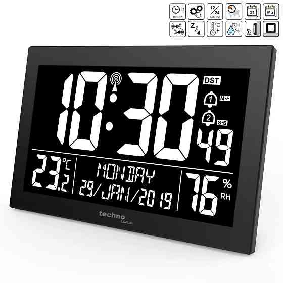 Часы настенные Technoline WS8017 Black Киев