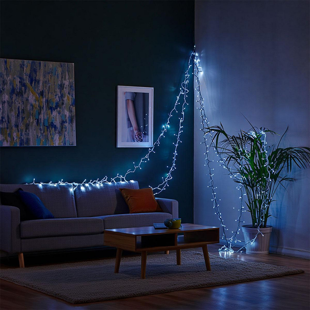 Вулична новорічна гирлянда 100 м, 1000 LED, білий світ Київ - фото 5