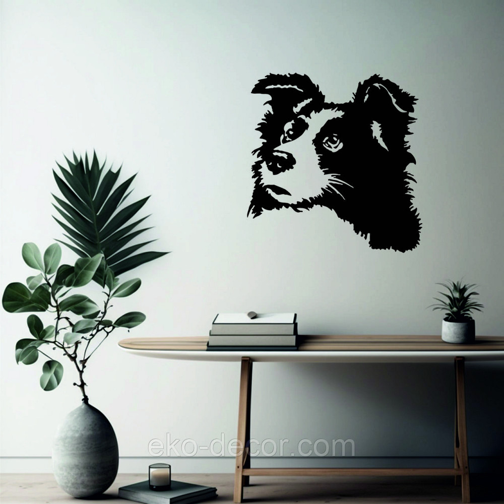 Декоративне настінне Панно «Бордер-Колі», Декор на стіну 70*68 см, Чорний Київ - фото 9