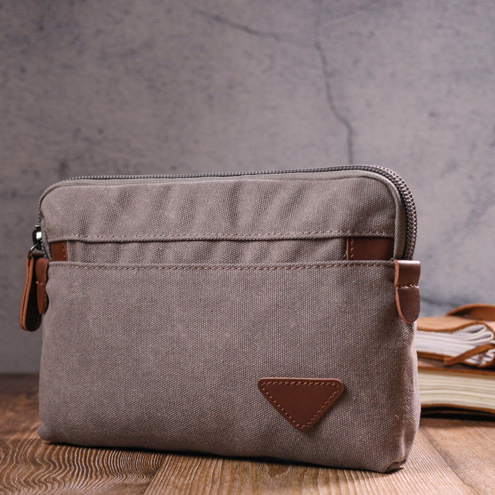 Чоловіча містка барсека з текстилю 21259 Vintage Сіра Київ - фото 9