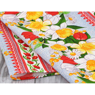 Рушник Руно вафельний набивний Весняні квіти -3, 45х80 см (202.15_Весняні квіти_3) Вінниця - фото 3