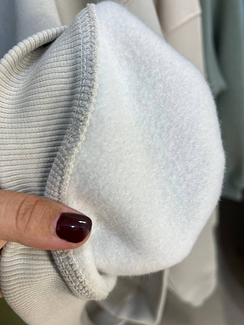 Костюм жіночіий Pepper mint 24-13-14 простий брюки джоггери на резинці та світшот оверсайз утеплений фліс світло сірий, світло-сірий, L Київ - фото 16