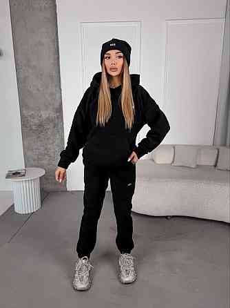 Женский стильный теплый костюм из флиса полар с шапкой Одесса