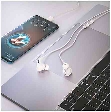 Наушники проводные HOCO M101 Pro Crystal sound Type-C цифровой с микрофоном, цвет белый 6931474782403 Одесса