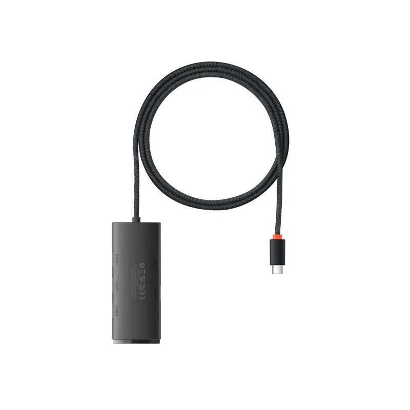 USB-хаб Baseus Lite Series 4-Port Type-C HUB Adapter (Type-C to USB 3.0*4 ) 1m Black Одеса - фото 5