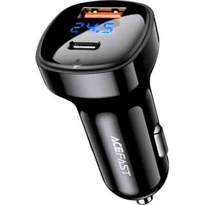 Зарядний пристрій Acefast 2xUSB 66W (USB-C + USB-A) B4 with digital display (6974316280392) Вінниця