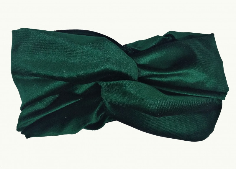 Повязка чалма велюровая зеленая Киев - изображение 1