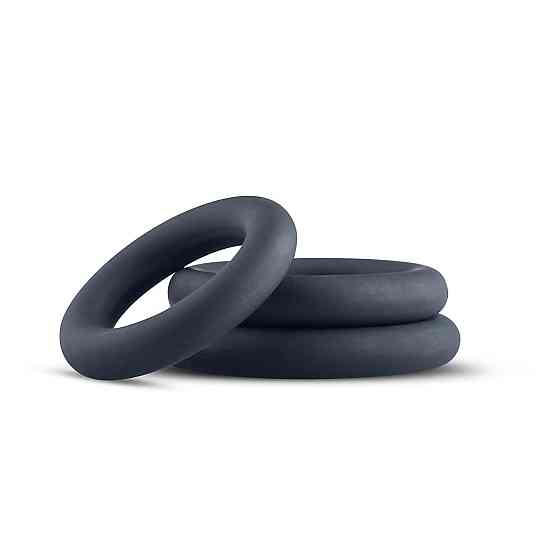 Набір ерекційних кілець Boners 3-Piece Cock Ring Set – Grey, 3; 3,3 та 4,4 см Sex Aura Київ