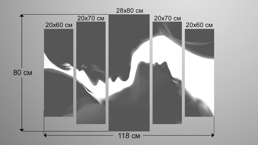 Модульна картина Пристрасть Пара Art-142_5 Київ - фото 3