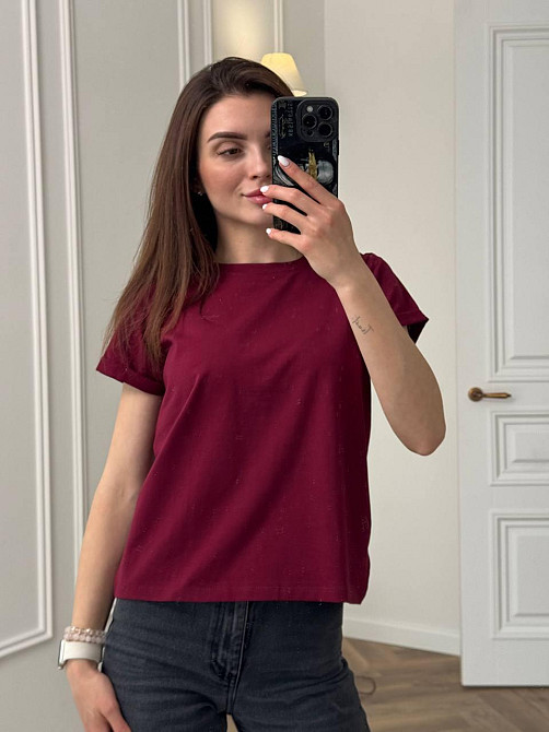 Базова футболка жіноча однотонна Кремовий S Харків - фото 2