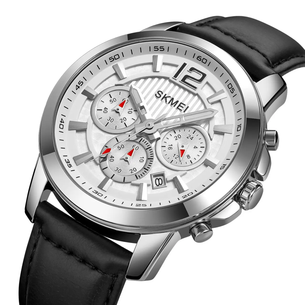 Годинник чоловічий наручний Skmei 1989 (Сріблястий з білим) Вінниця - фото 3