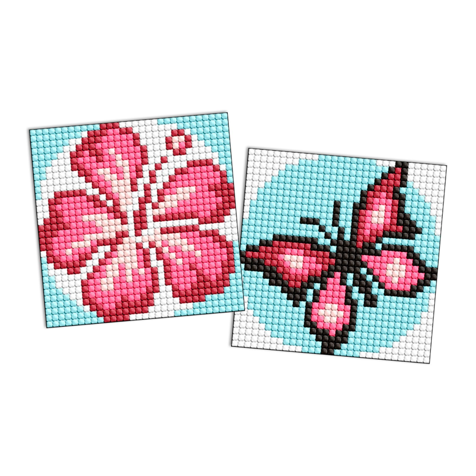 Алмазная мозаїка "Рожевий колір" AMS1063 на самоклеючій основі 9x9 см Вінниця - фото 1