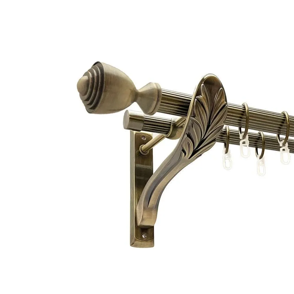 Карниз Orvit Палаціо металевий дворядний ретро скручена труба кільце металеве Антик 25\19 мм 200 см Львов - изображение 1