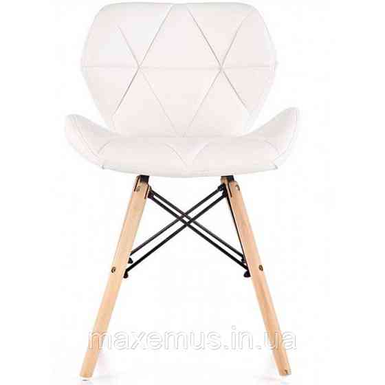 Кухонный стул кресло В-531 экокожа мягкий табурет на ножках в гостинную обеденный стул на кухню белый Мостиська