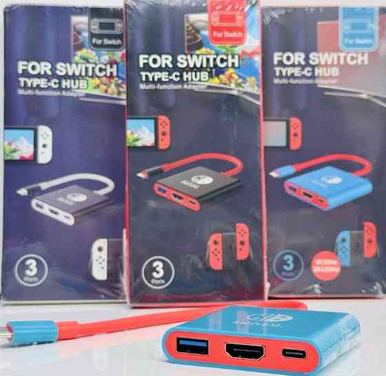 Нова Портативна док-станція для Nintendo Switch TYPE-C Hub HDMI,USB3.0 Київ