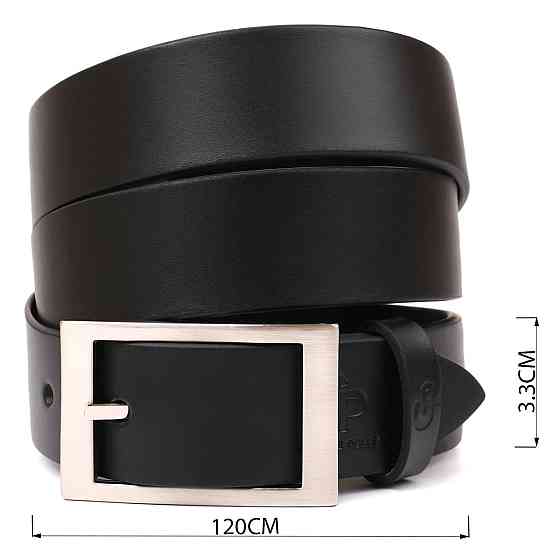 Ремень GRANDE PELLE 00239 кожаный Черный Киев