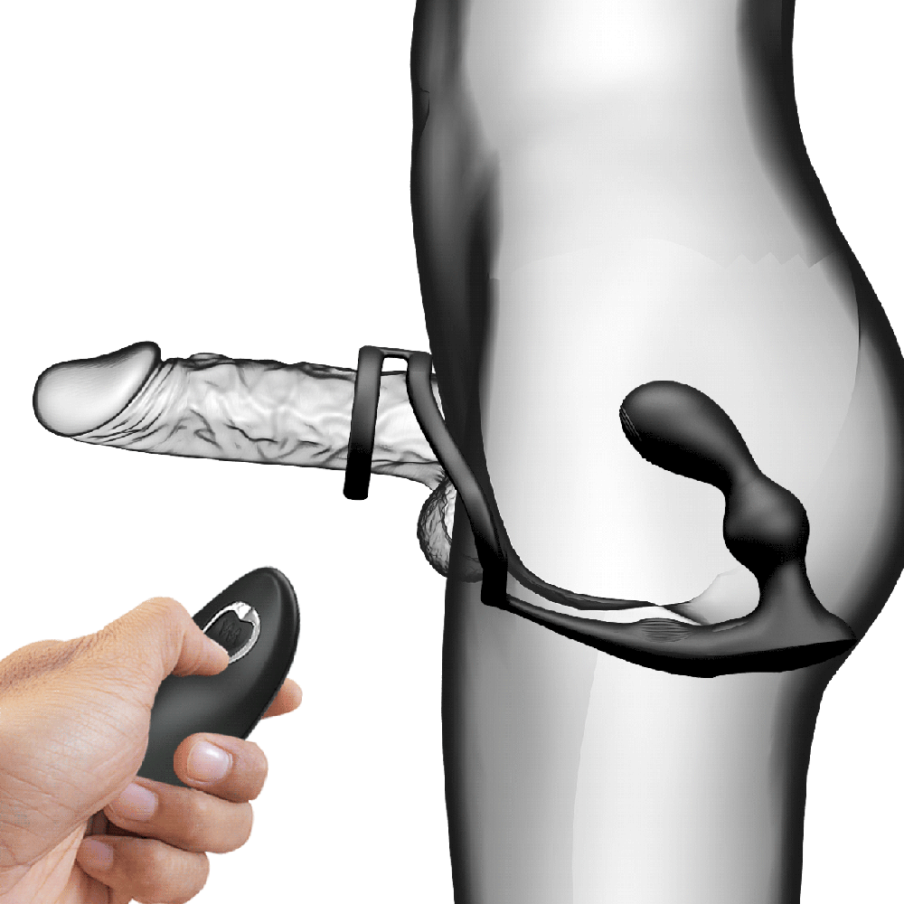 Анальная пробка с эрекционным кольцом - Mr Play Remote Control Vibrating Prostate Massager Sex Aura Киев - изображение 8
