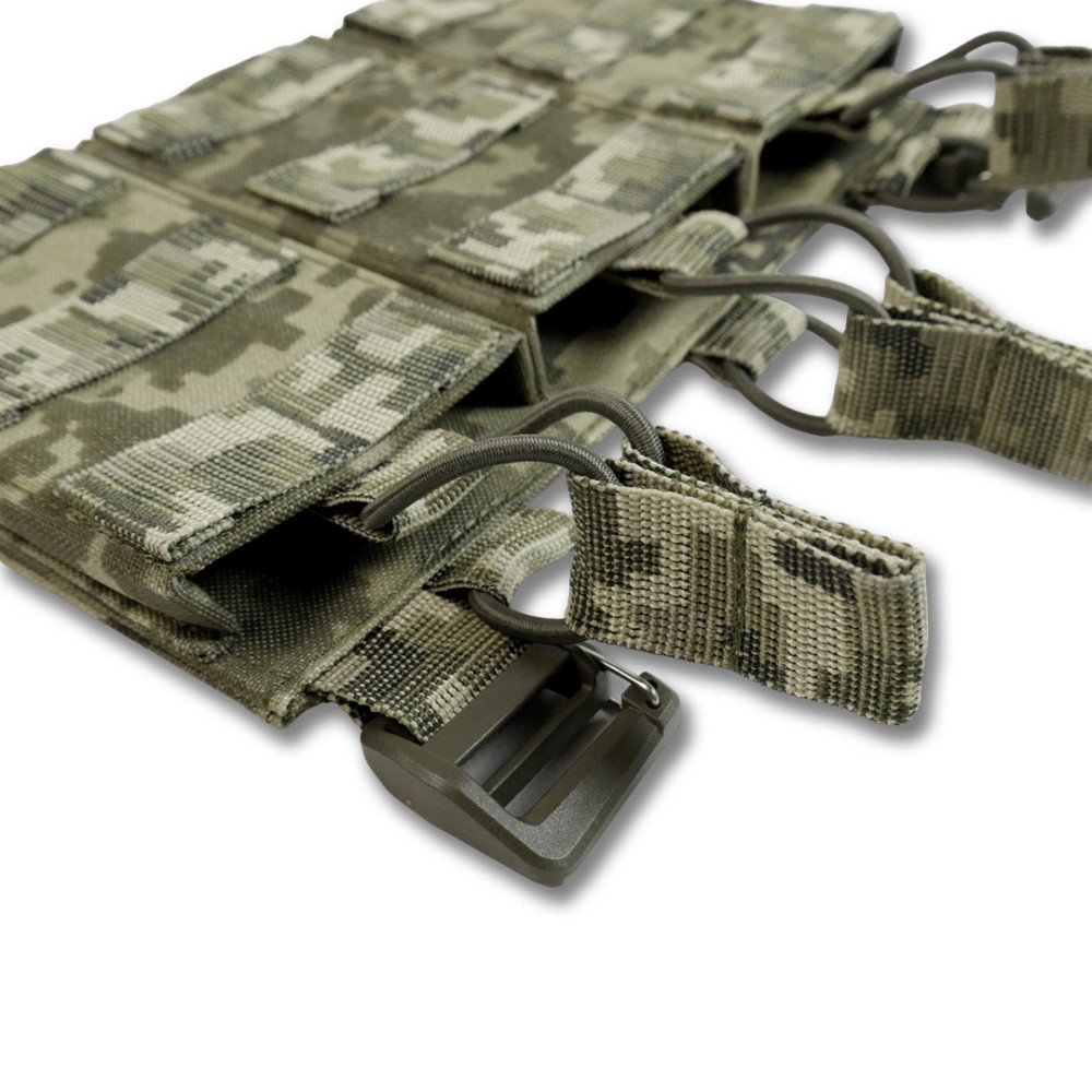 Зʼємна передня панель до плитоноски з підсумками під 3 магазини піксель Київ - фото 7