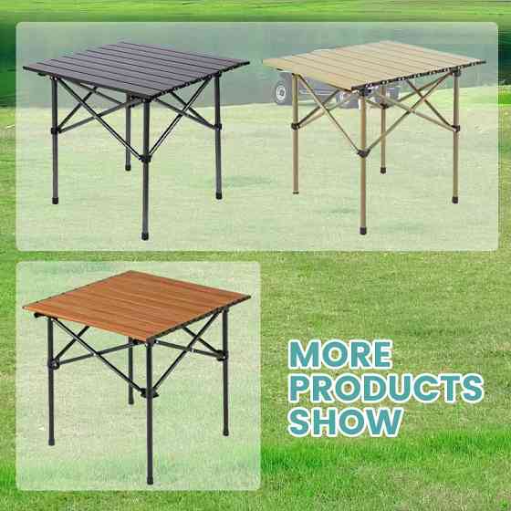 Раскладной ламелевый стол 50×50 см металл пластик в чехле туристический складной стол DC-5009 Киев