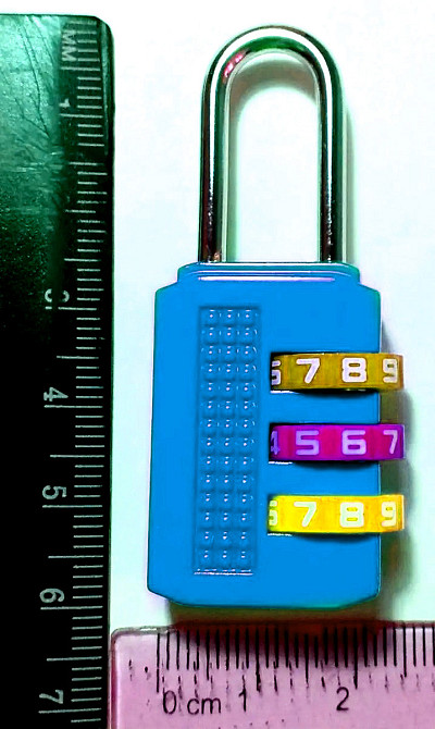 Замок навесной 23 мм с кодом голубой Киев - изображение 2