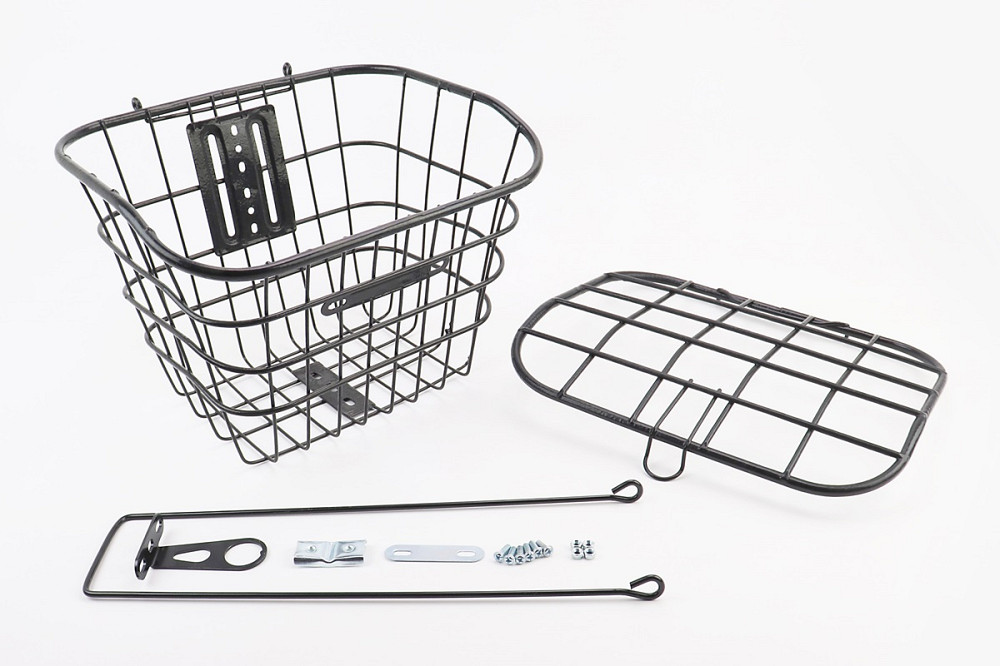 Кошик багажний передній 26" з кришкою, чорний YZ-061 (можливі подряпини, сколи, дефекти фарбування) Київ - фото 1