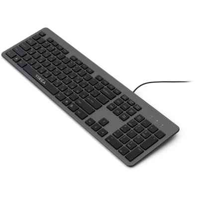 Клавиатура Vinga KB735 black-grey Винница