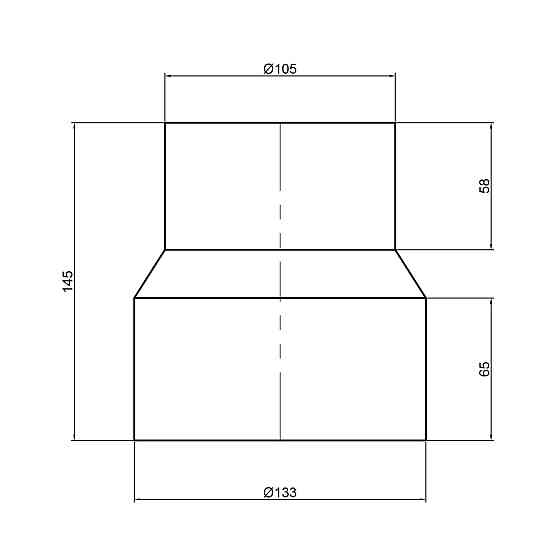 Патрубок переходной канализационный TA Sewage 110х124 на чугун Киев