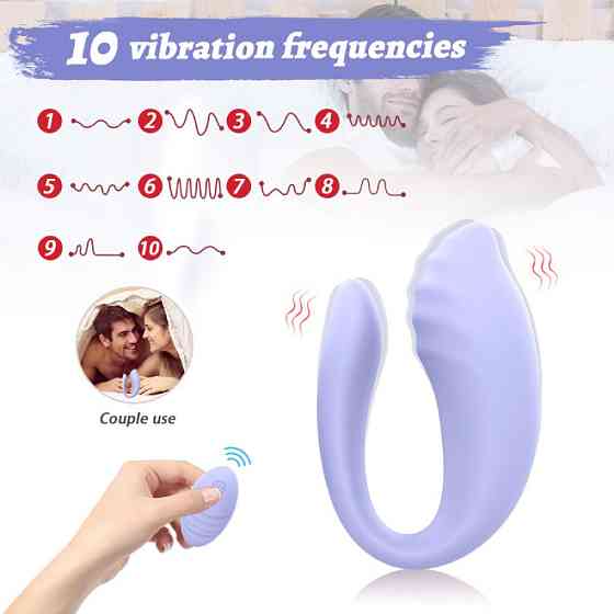 Вібратор для пар Every Night Toys Anthea з пультом, лавандовий, 19,8 х 6,3 см Sex Aura Київ