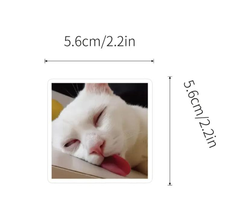Наклейки Стікери Коти - Водонепроникні Вінілові Естетичні Наклейки з Котами для Пляшки Води, Комп'ют Київ - фото 2