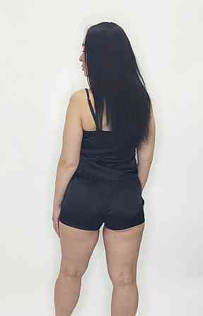 Пижама женская шелковая с шортами Черный 44 Харьков