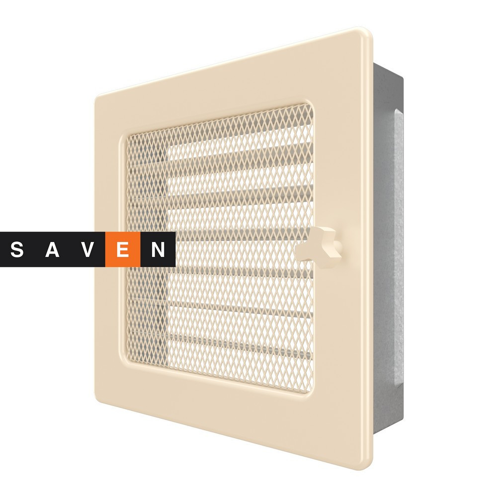 Вентиляційна решітка для каміна SAVEN 17х17 кремова з жалюзі Львів - фото 2