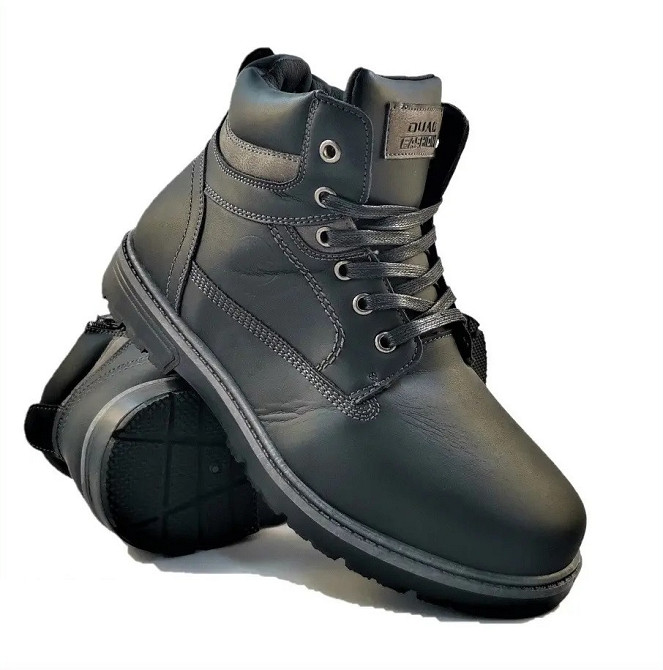 Ботинки ЗИМНИЕ Мужские Черные Кроссовки с МЕХОМ на Замке с Молнией (размеры: 44) - 202-1 Днепр - изображение 1