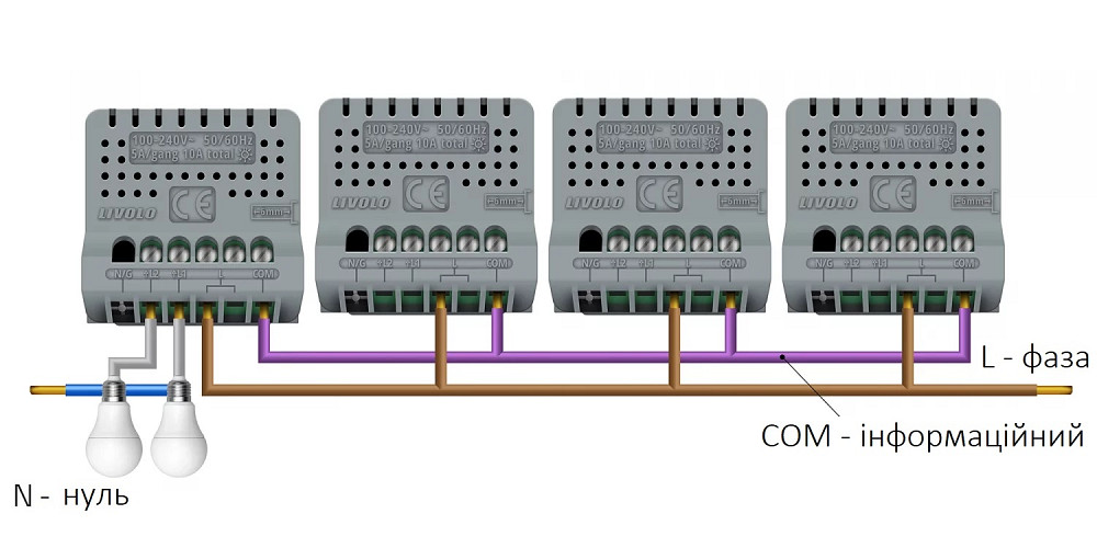 LIVOLO Розумний сенсорний вимикач LIVOLO ZigBee, 2-сенсорний, прохідний / перехресний, 5А 230В, Коломыя - изображение 6