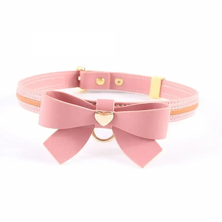 Повідець LOCKINK SEVANDA Love Heart Butterfly Leather Collar Set - Pink Львов - изображение 5