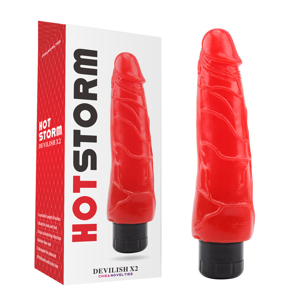 Вибратор реалистичный на батарейках Chisa Hotstorm Devilish X2, красный Sex Aura Киев - изображение 2