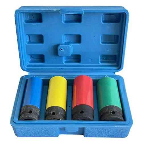 Набор ударных головок 4шт 17-22мм 1/2&quot; удлиненные для литых дисков в кейсе Винница