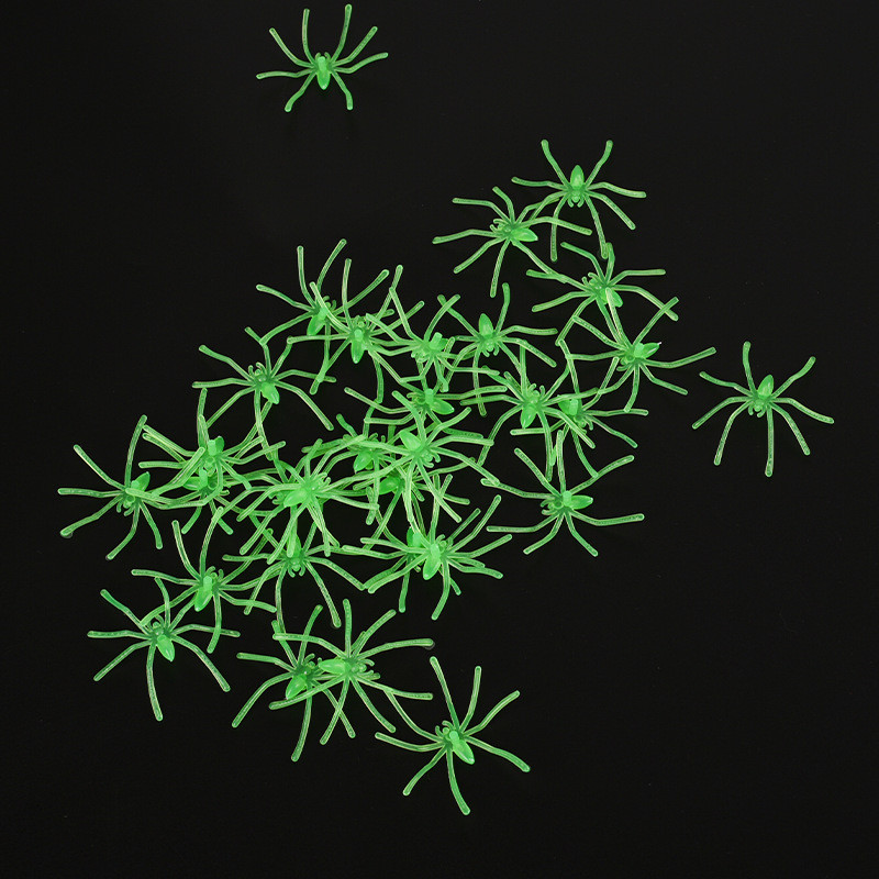 Павуки на Хелловін фосфорні 10 штук 50 на 48 мм салатовий Київ - фото 1