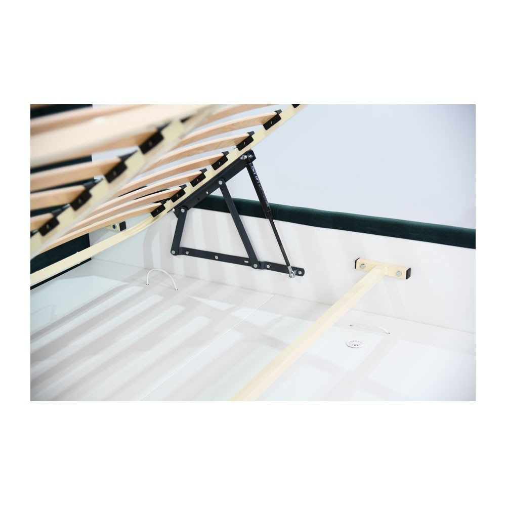 Кровать TaurusDesign Emilia Comfort на ножках с нишей для белья 160x200 темно-синий Киев - изображение 6