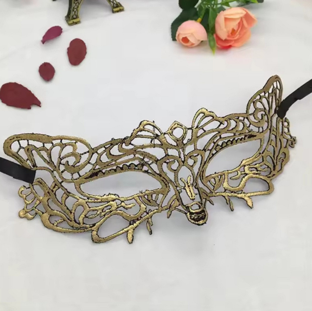 Венеціанська карнавальна маска one size золотистий Київ - фото 1