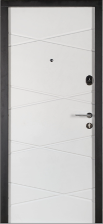 Двері вхідні Наші Двері РУБІЖ Діагональ Оксид темний / Оксид білий 860х2040 мм Київ