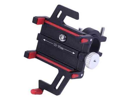 Держатель телефона HFCM-23  (крепление на руль), алюминий, красный Мукачево