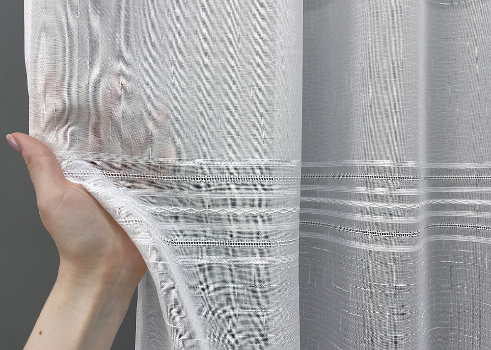 Тюль VR-Textil 1430т Мережка Льон Білий 300х240 см (42-1189) Київ - фото 5