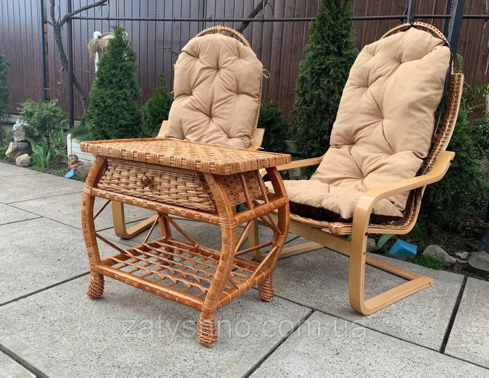 Мебель плетеная с кофейными накидками Киев - изображение 3