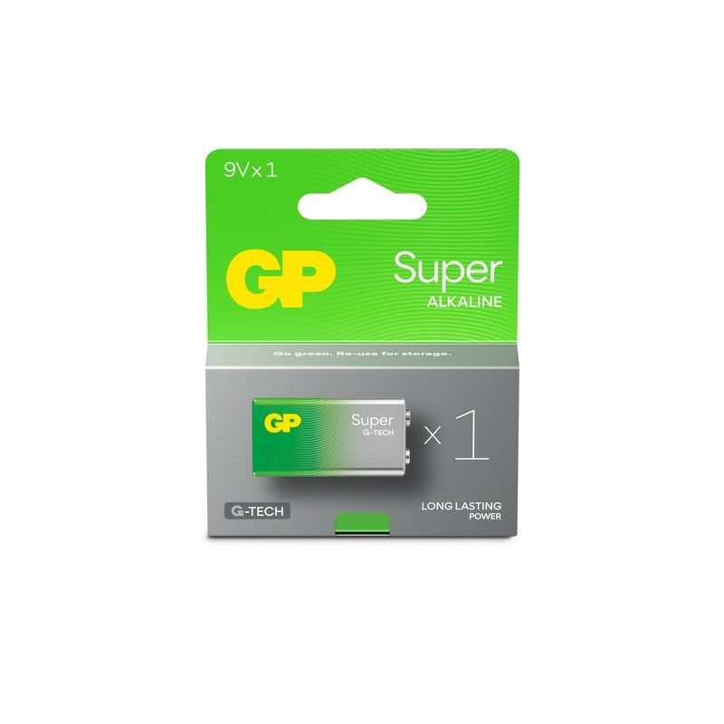Батарейка крона GP 9V/6LF22 SUPER ALKALINE (1шт) Киев - изображение 1