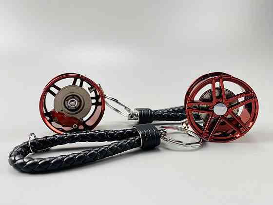 Брелок автомобільний диск колеса диск гальмівний + супорт, брелок на ключі для водія, брелок металевий на авто ключі Мукачево